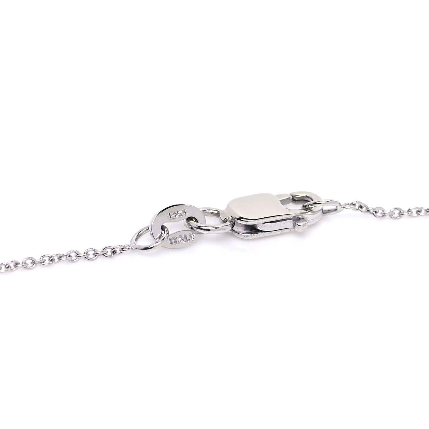 18K White Gold Diamond .39ctw Cross Pendant Necklace