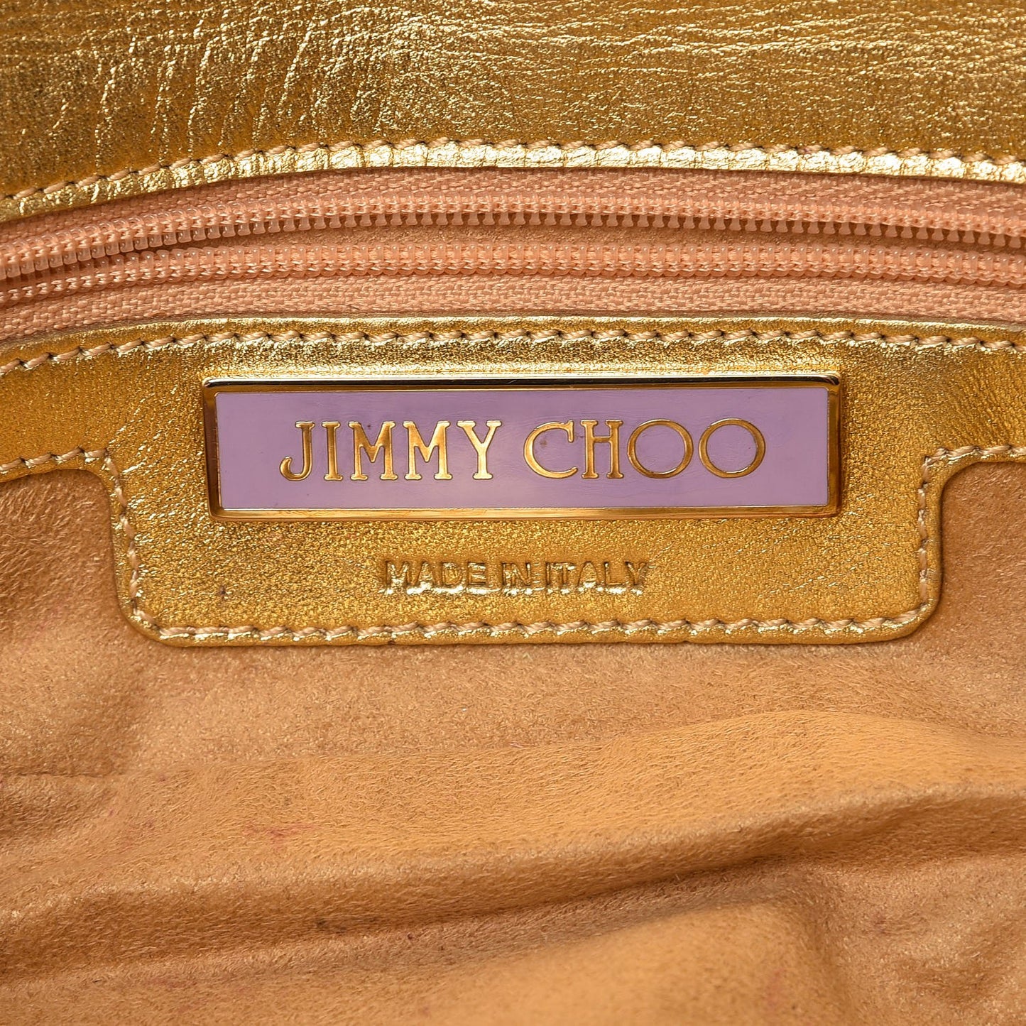 Metallic Lambskin Tulita Evening Bag Gold