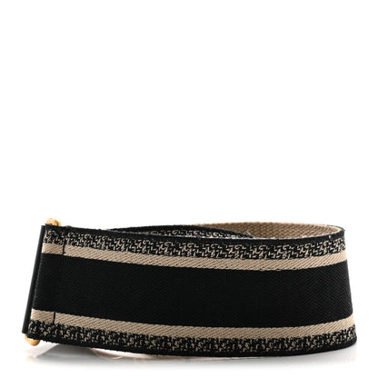 Christian Dior Canvas Embroidered Shoulder Strap Blue 2 of 4