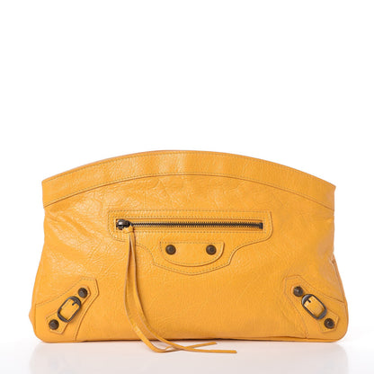 Balenciaga Agneau Classic Hardware Premier Clutch Mangue 1 of 7