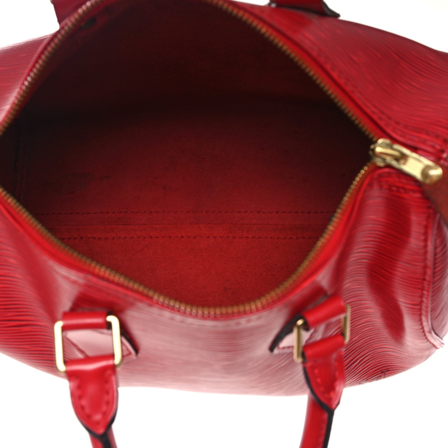 Louis Vuitton Epi Speedy 25 Castillan Red 5 of 10