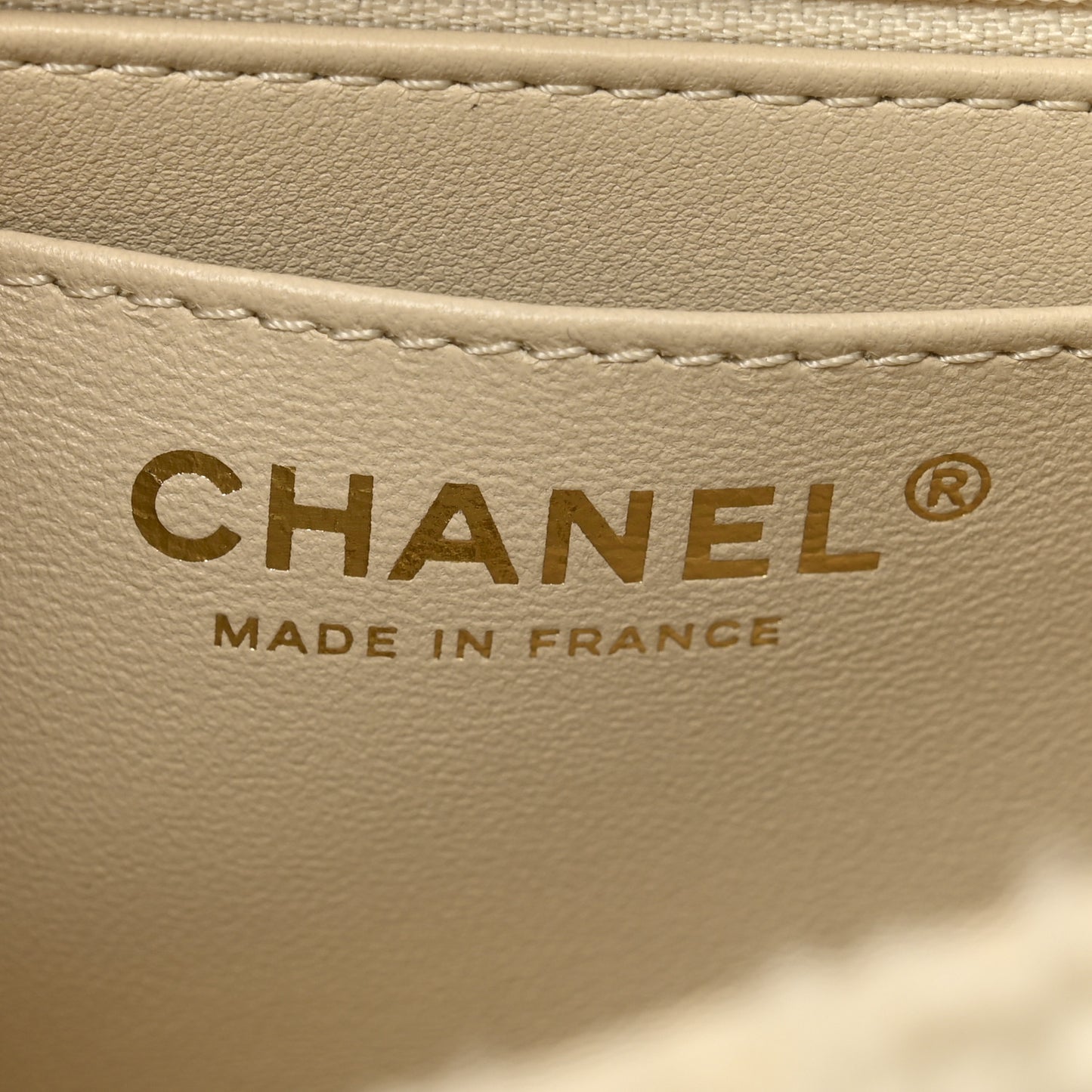 Shearling Quilted Mini Top Handle Rectangular Flap Ecru
