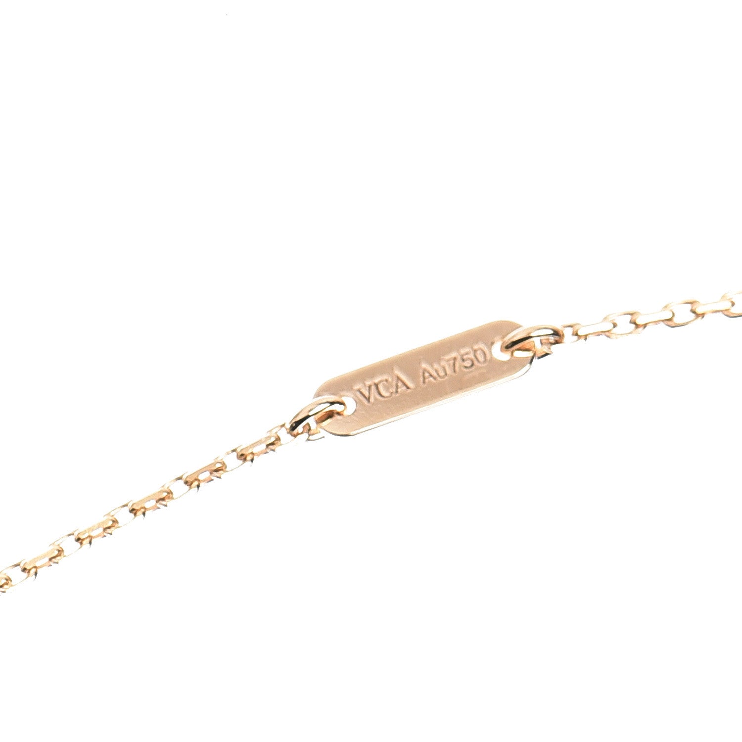 Van Cleef & Arpels 18K Yellow Gold Mother of Pearl Sweet Alhambra Butterfly Pendant Necklace 8 of 9