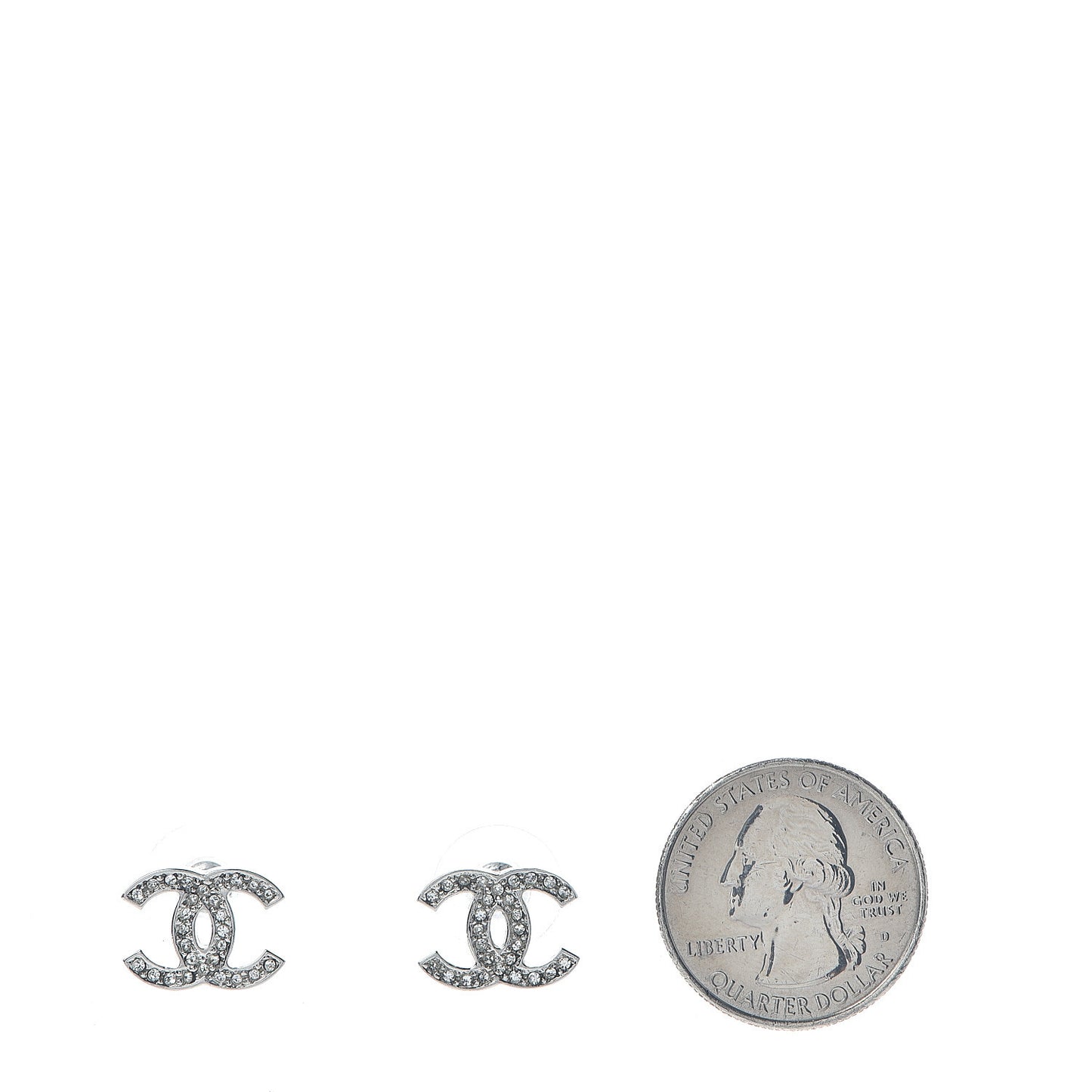 Crystal Timeless CC Earrings Silver