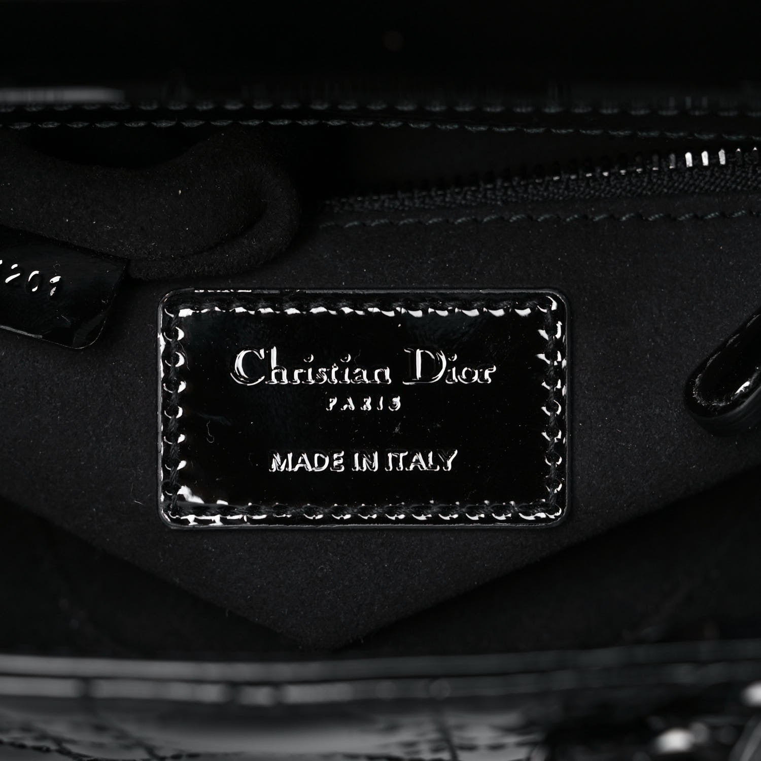 Christian Dior Patent Cannage Small Lady Dior Black 6 of 16