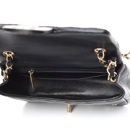 Chanel Lambskin Quilted Studded Mini Rectangular Flap Black 7 of 10