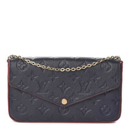 Louis Vuitton Empreinte Pochette Felicie Chain Wallet Marine Rouge 1 of 12