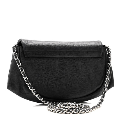 Chanel Caviar Half Moon Wallet On Chain WOC Black 3 of 12