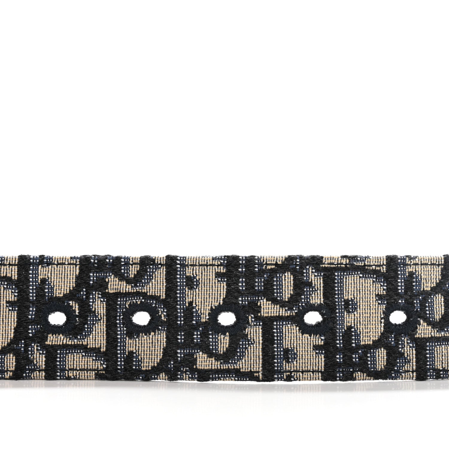 Christian Dior Oblique 35mm Belt 90 36 Beige Black 7 of 7