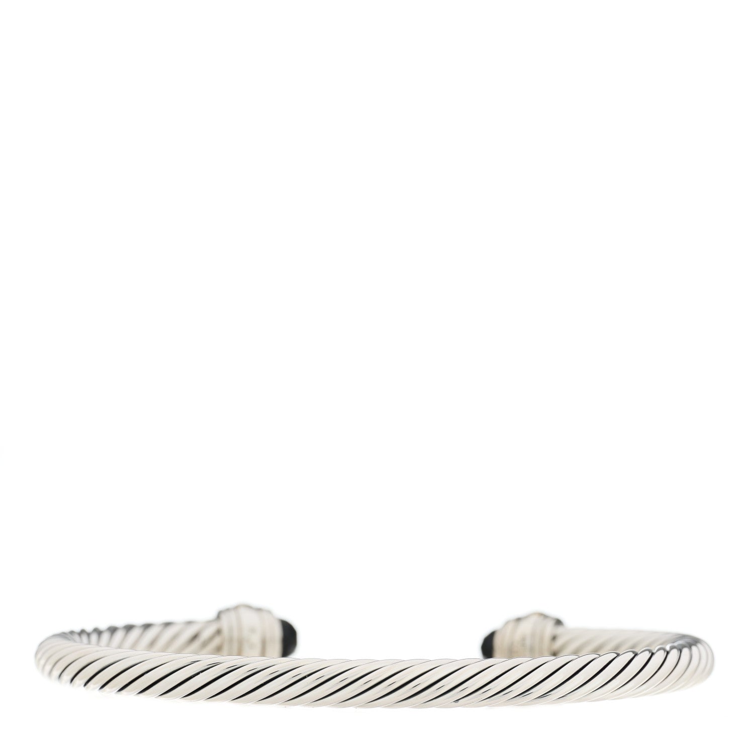 David Yurman Sterling Silver 14K Yellow Gold Black Onyx 5mm Cable Classics Bracelet 2 of 4