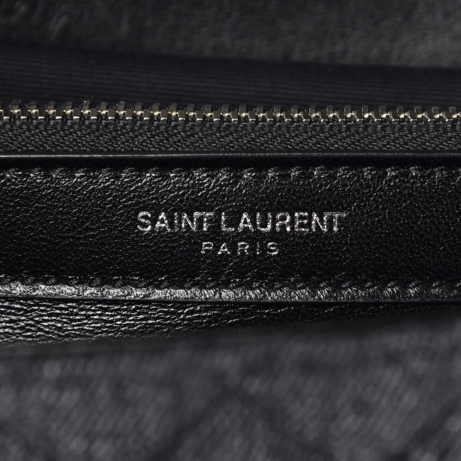 Saint Laurent Denim Mixed Matelasse Triquilt Large Monogram Envelope Satchel Black 7 of 10