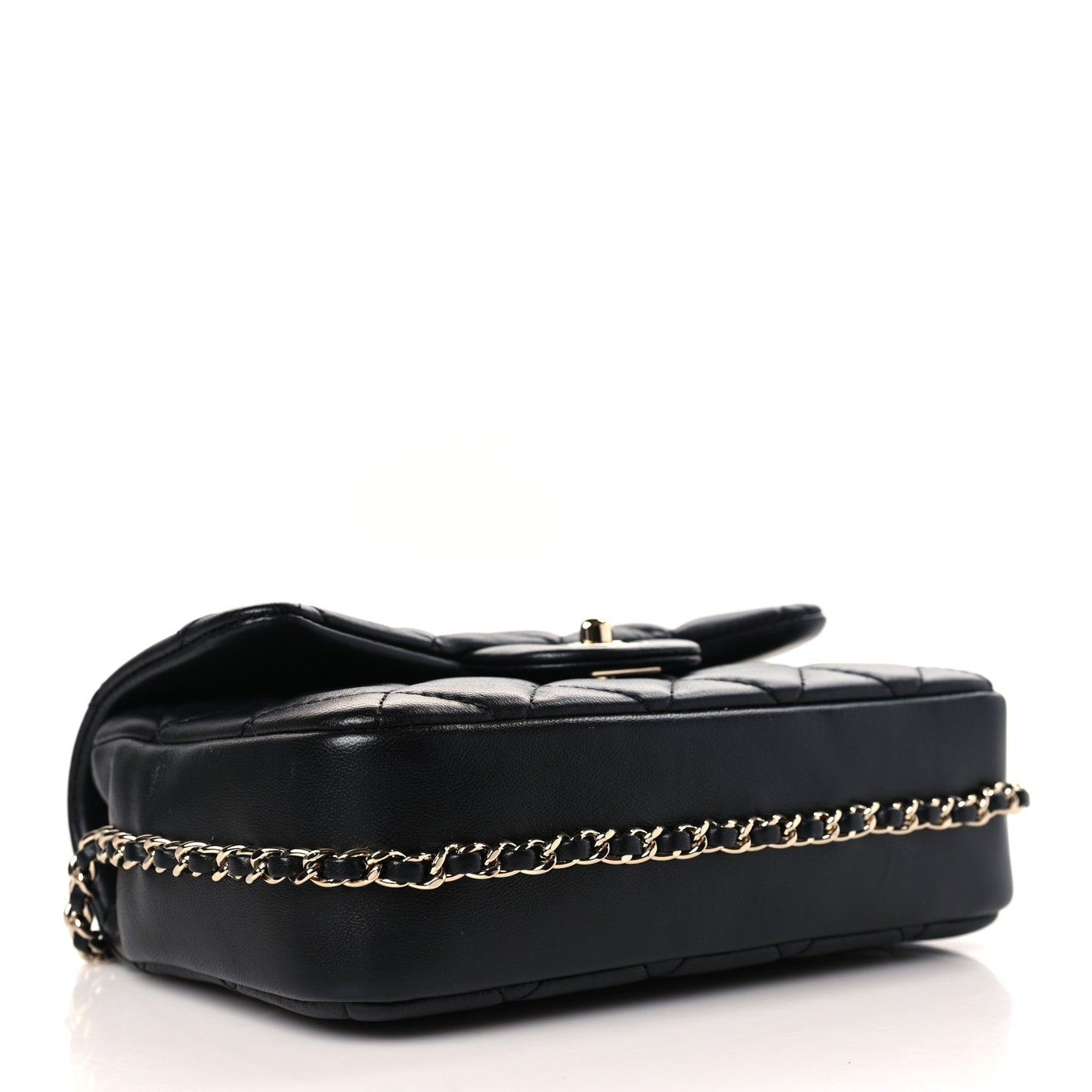 Lambskin Quilted Small My Precious Flap Black