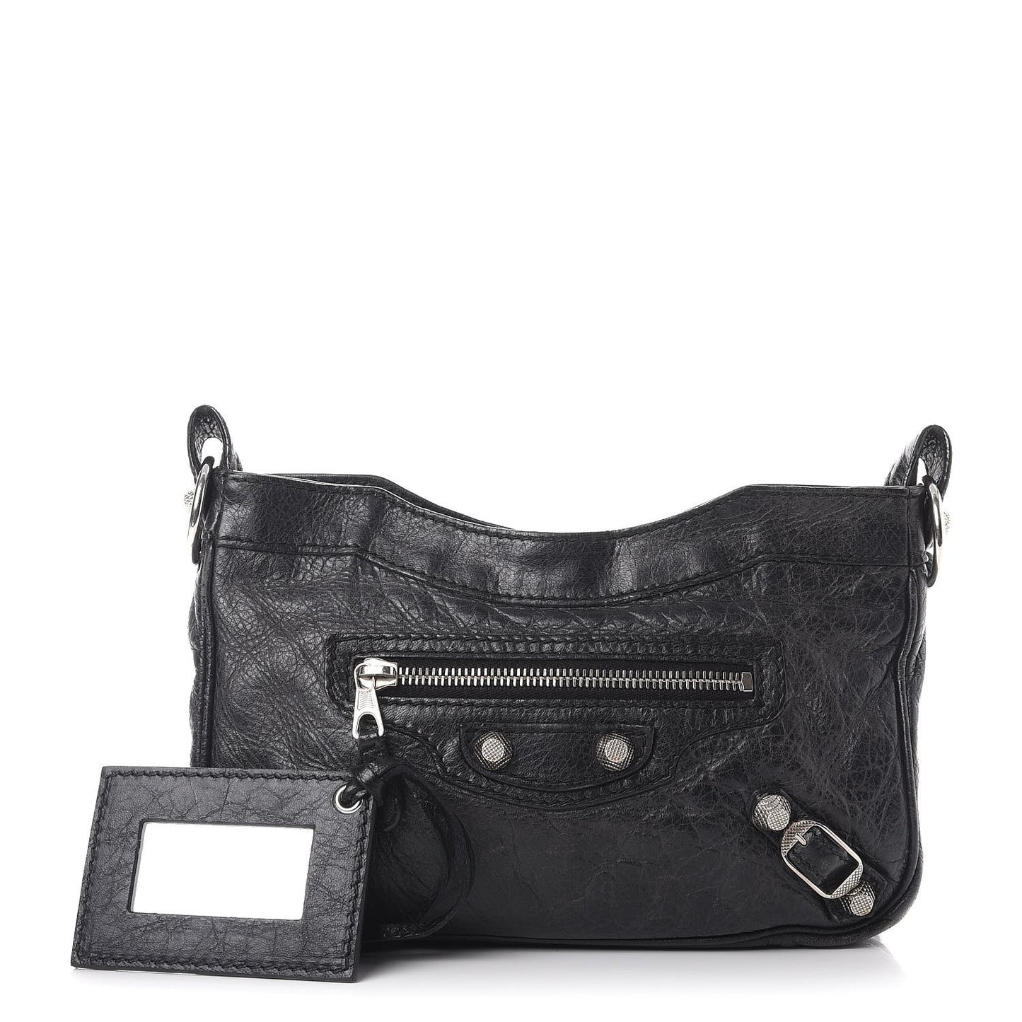 Agneau Giant 12 Silver Hardware Hip Black