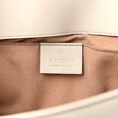 Gucci Calfskin Matelasse Mini GG Marmont Shoulder Bag White 6 of 18