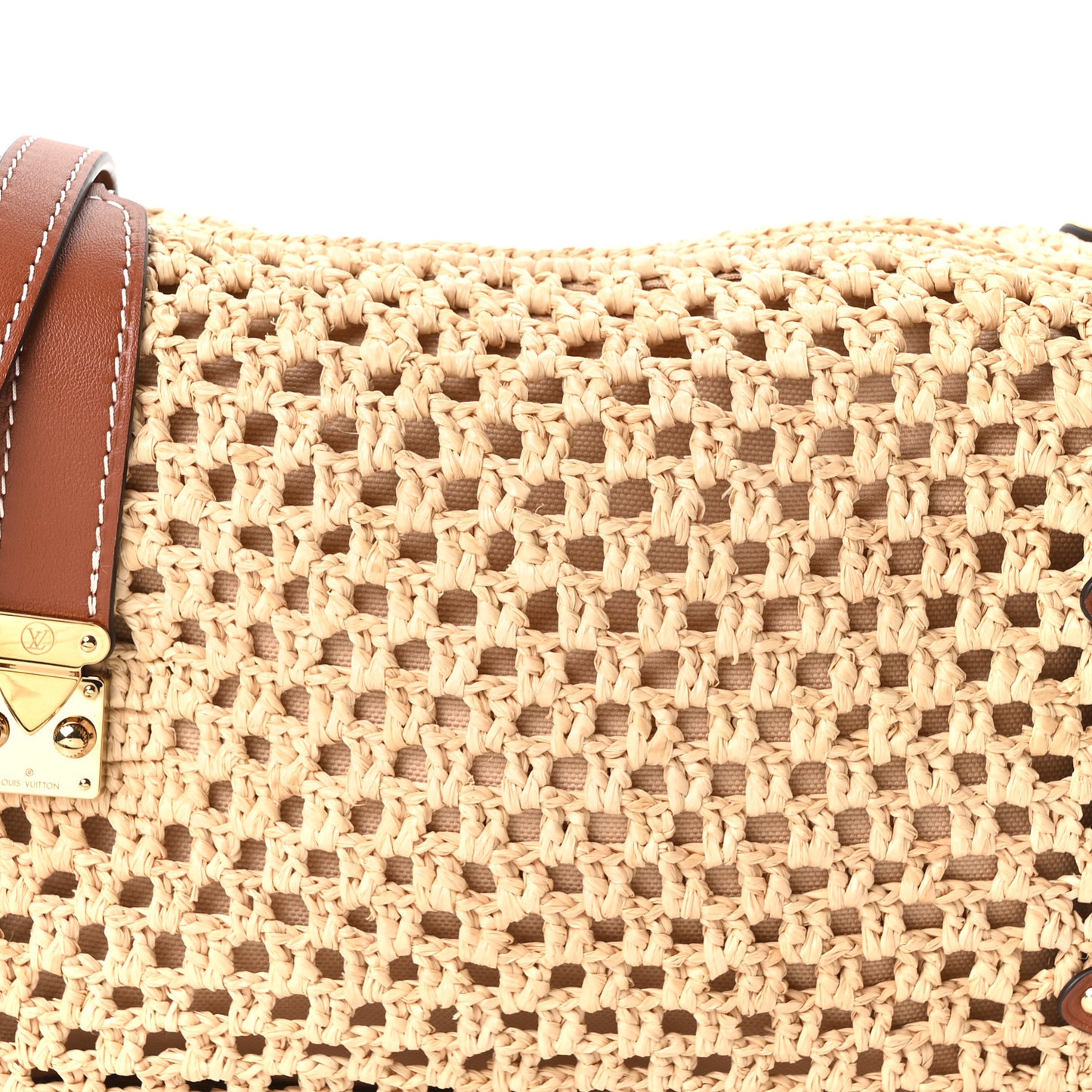 Raffia Side Trunk MM Natural Brown