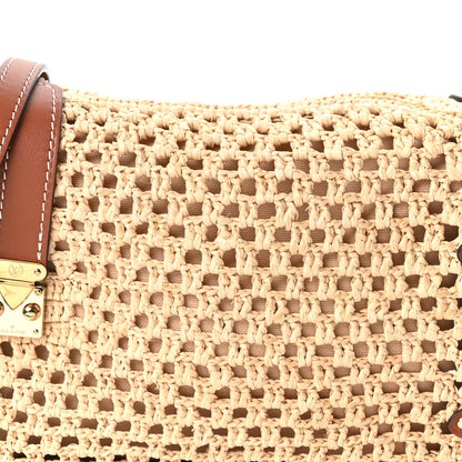 Louis Vuitton Raffia Side Trunk MM Natural Brown 7 of 9
