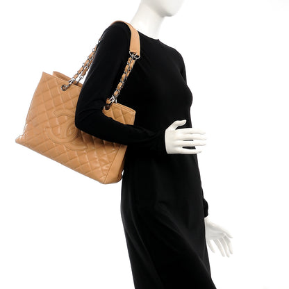 Chanel Caviar Quilted Grand Shopping Tote GST Beige 2 of 13