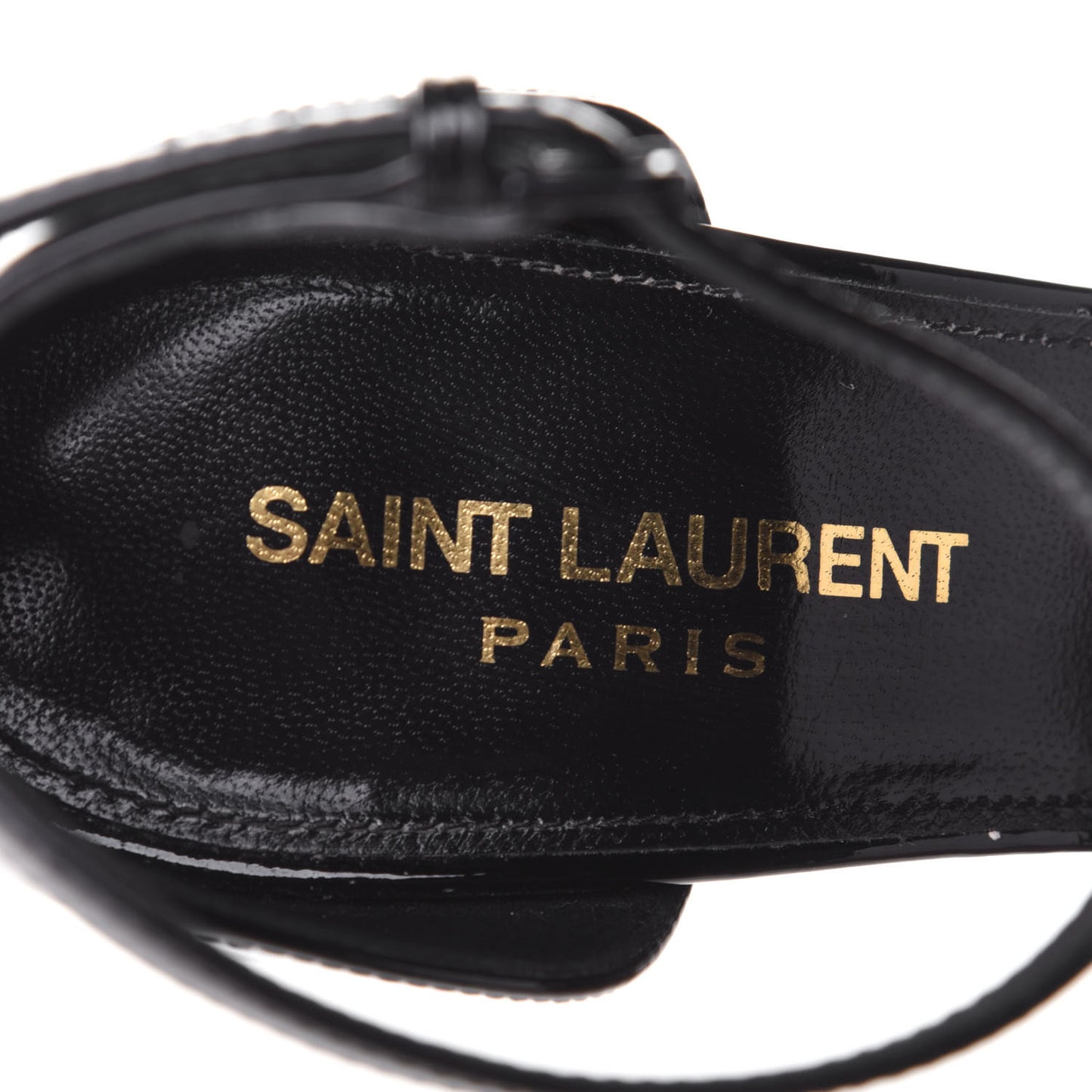 Patent Calfskin Opyum 110 Sandals 36 Black