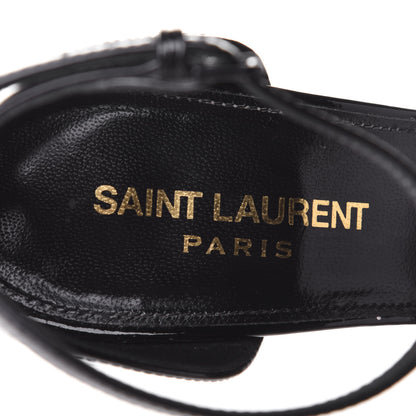 Saint Laurent Patent Calfskin Opyum 110 Sandals 36 Black 9 of 11