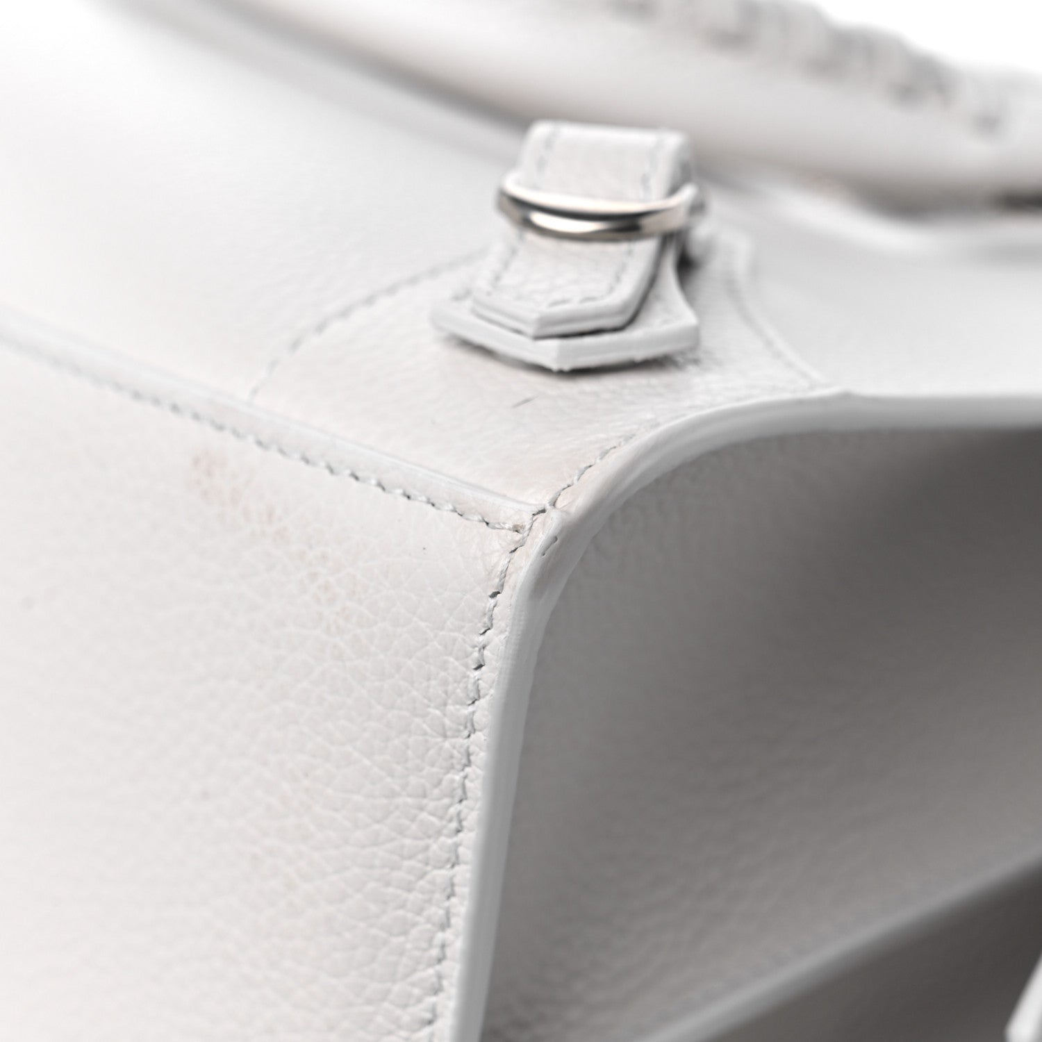 Balenciaga Grained Calfskin Neo Classic Silver Hardware S City Chalky White 8 of 8