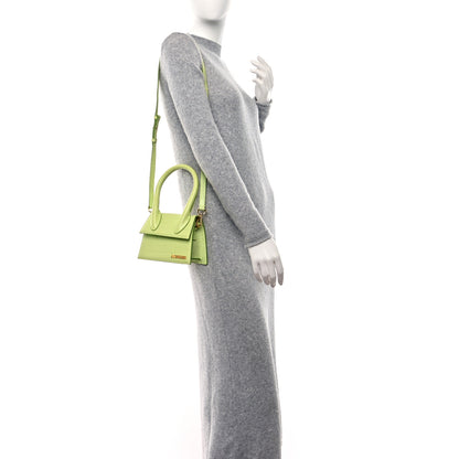 Jacquemus Calfskin Crocodile Embossed Le Chiquito Moyen Light Green 3 of 8