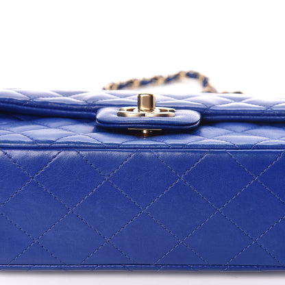 Chanel Lambskin Quilted Mini Rectangular Flap Dark Blue 11 of 14