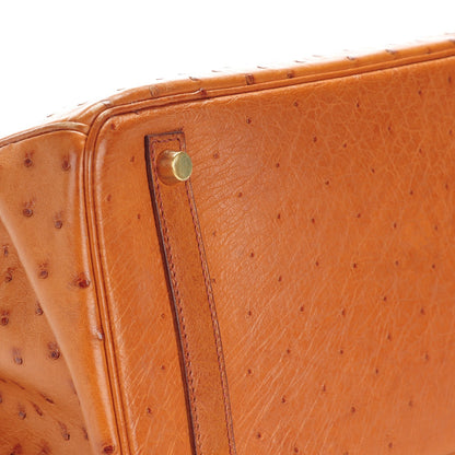 Hermes Ostrich Birkin 30 Cognac 18 of 26