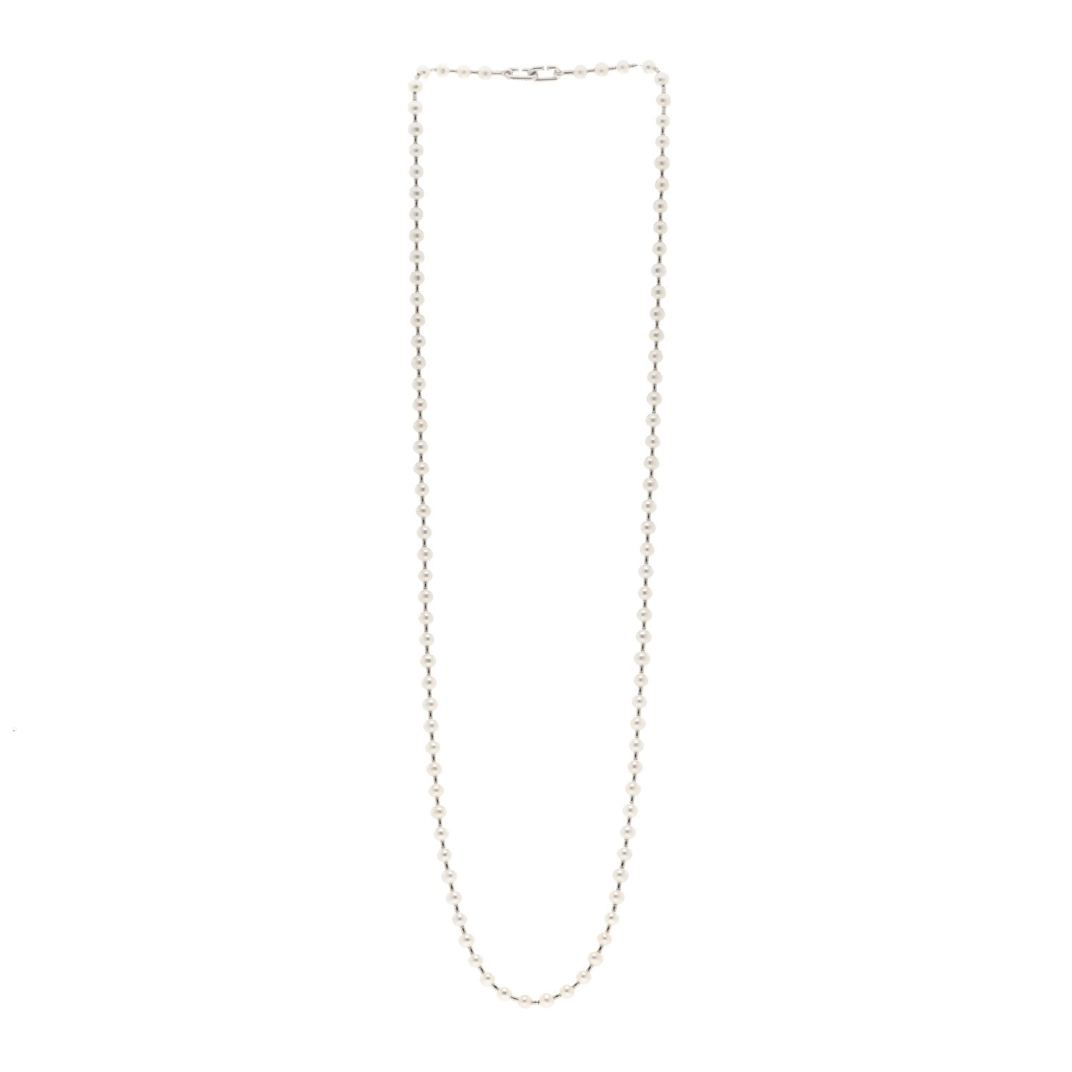 Tiffany Sterling Silver Pearl HardWear Long Necklace 3 of 5