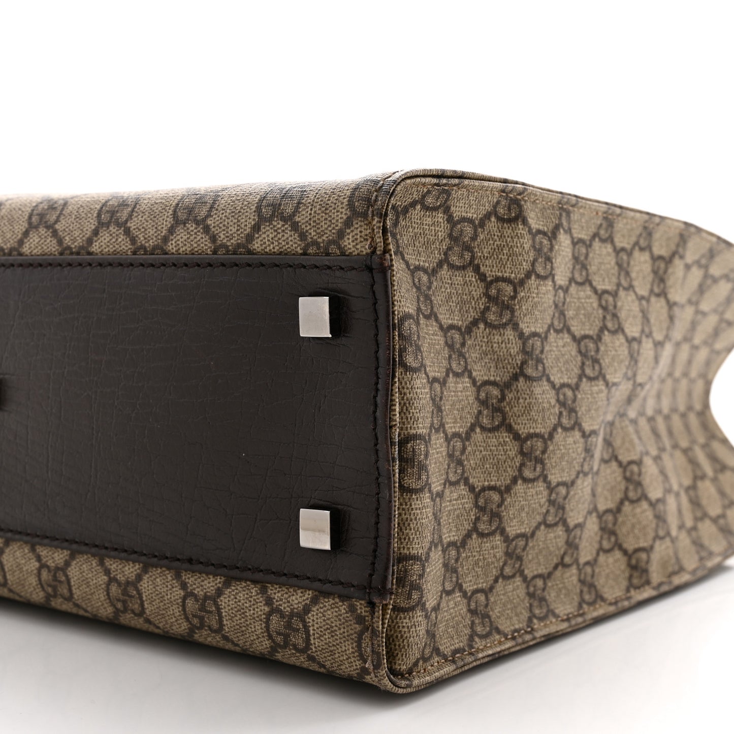 GG Plus Monogram Small Vertical Tote Dark Brown
