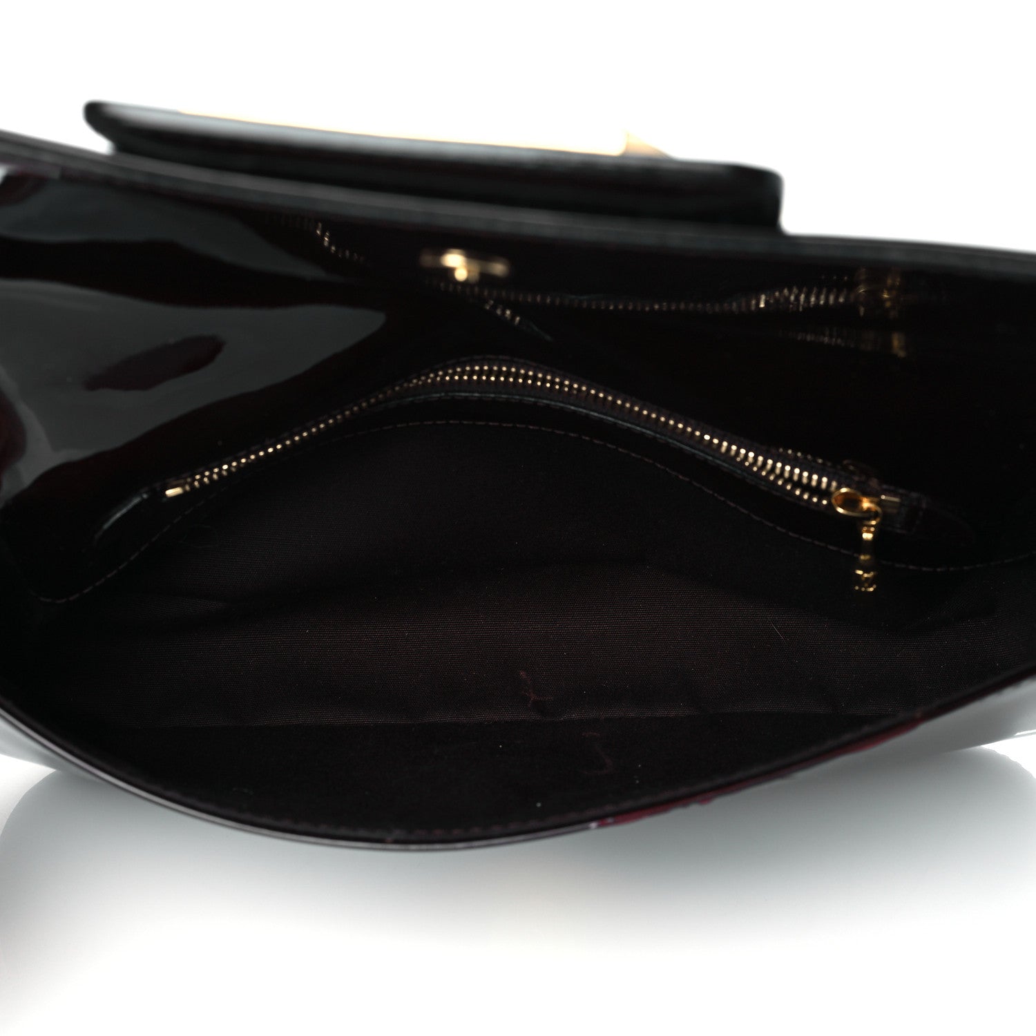 Louis Vuitton Patent Sobe Clutch Amarante 5 of 10