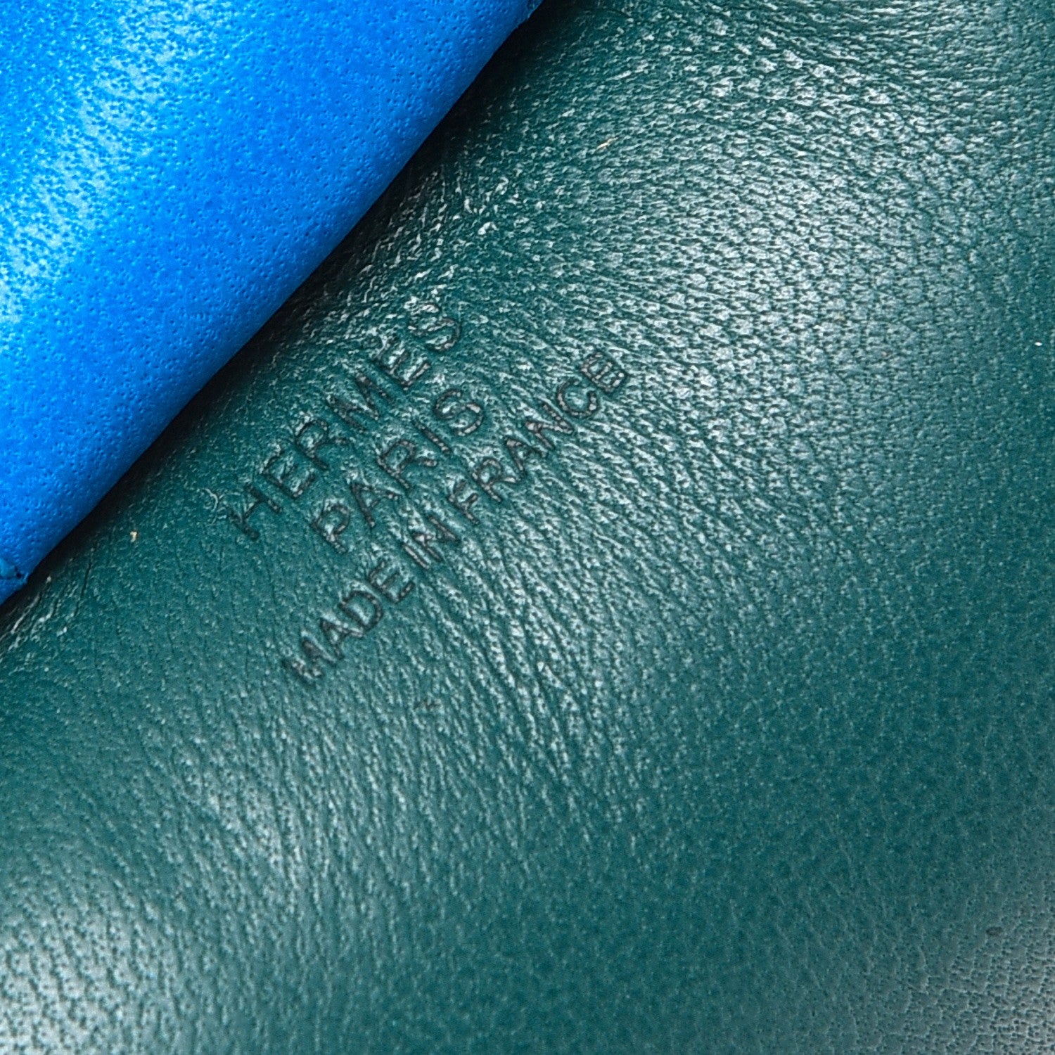 Hermes Milo Lambskin Grigri Rodeo Horse Bag Charm MM Malachite Bleu Zanzibar Lime 3 of 4