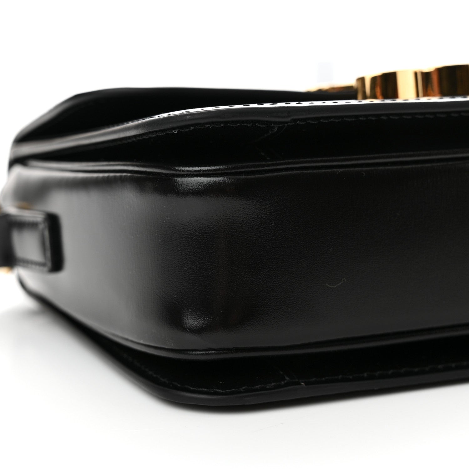 Celine Shiny Calfskin Teen Triomphe Black 9 of 10