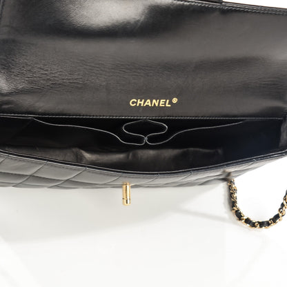 Chanel Lambskin Quilted East West Chocolate Bar Flap Black 5 of 8