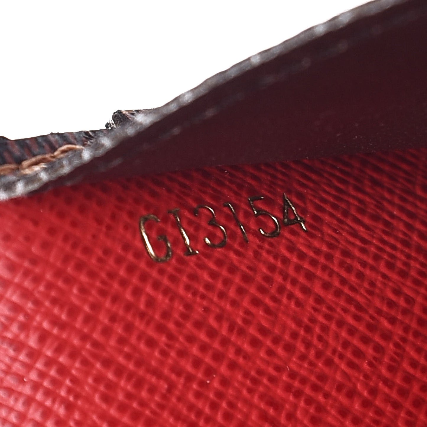 Damier Ebene Josephine Wallet Red