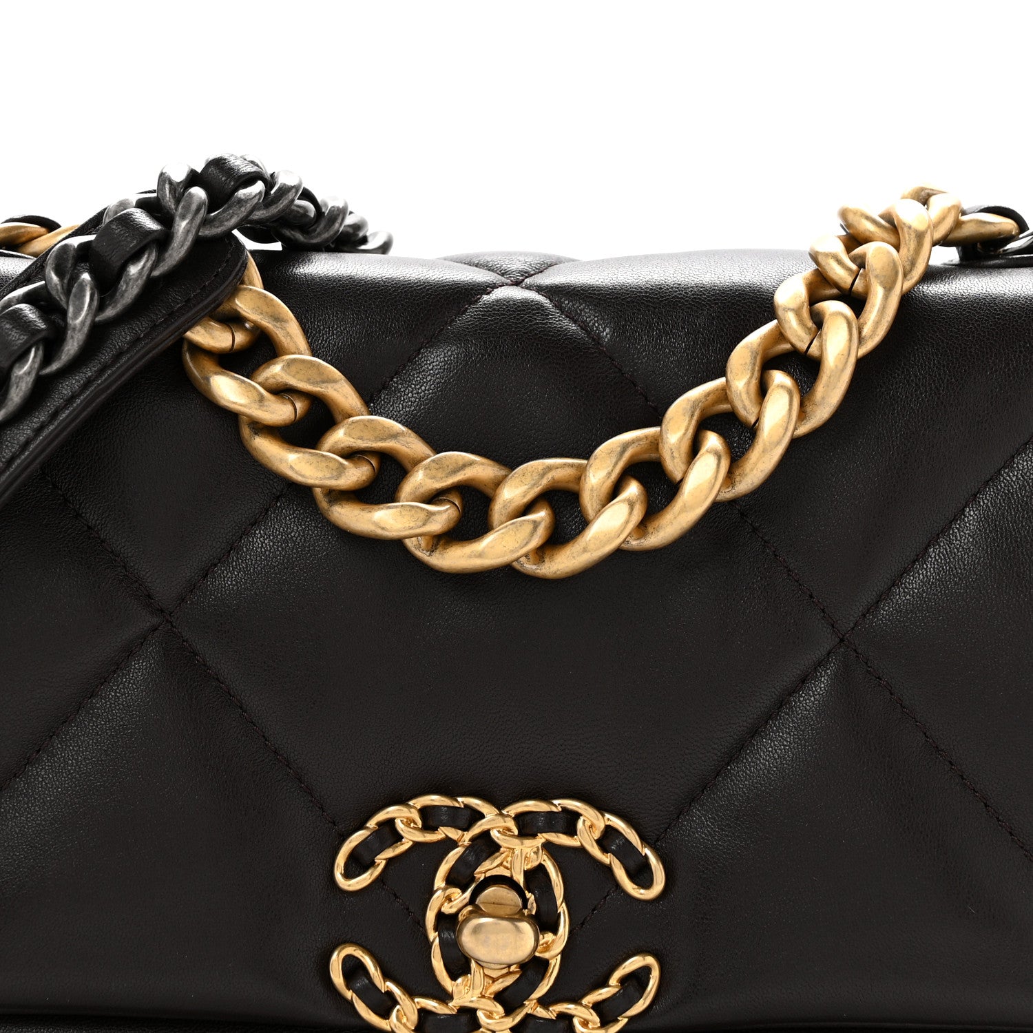 Chanel Lambskin Quilted Medium Chanel 19 Flap Dark Brown 8 of 12