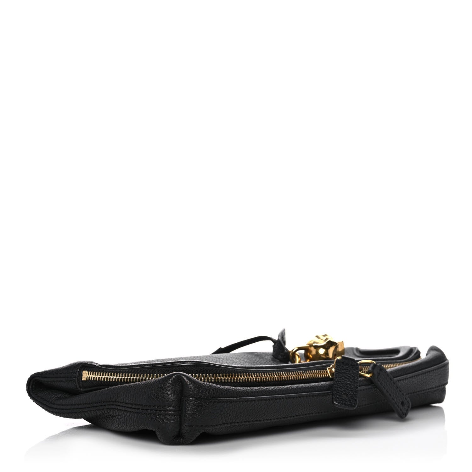 Alexander McQueen Grainy Calfskin Padlock Skull Clutch Black 3 of 10