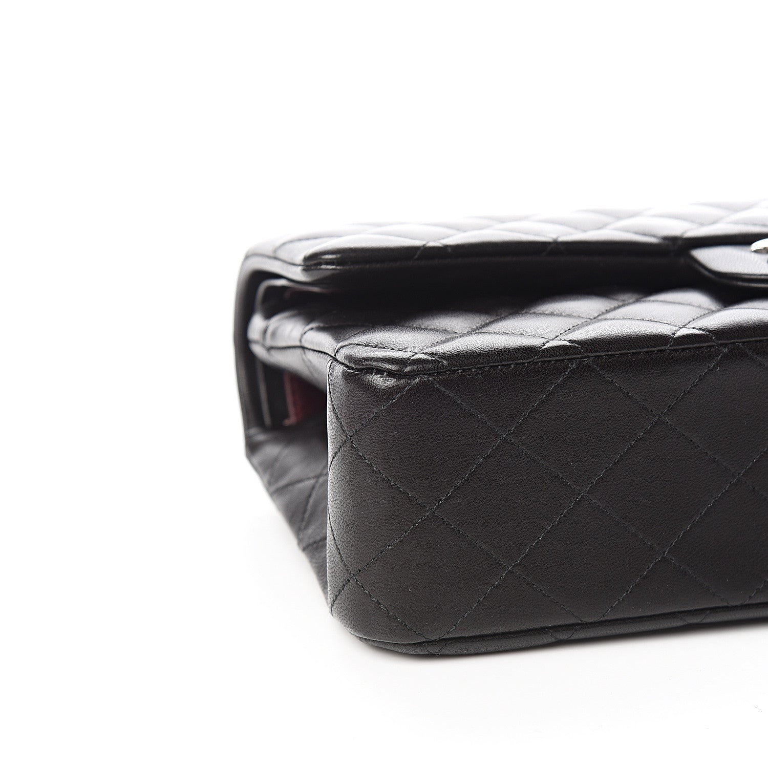 Chanel Lambskin Quilted Medium Double Flap Black 7 of 10
