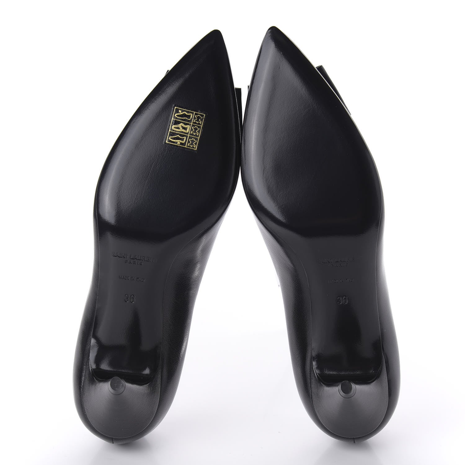 Saint Laurent Calfskin Bow Anais Pumps 36 Black 5 of 9