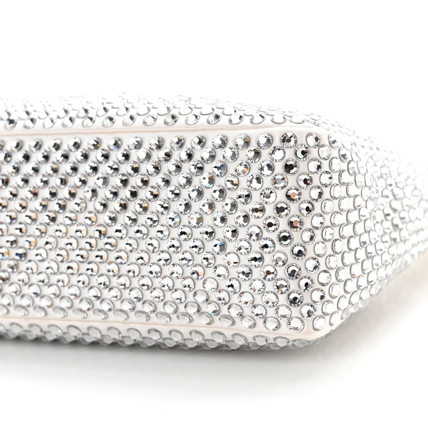 Prada Satin Crystal Mini Re-Edition 2000 Bag White 10 of 11