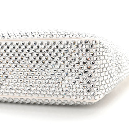 Prada Satin Crystal Mini Re-Edition 2000 Bag White 10 of 11