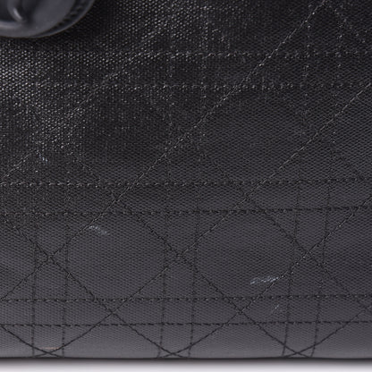Christian Dior Coated Canvas Cannage Panarea Shopping Tote Black 11 of 13
