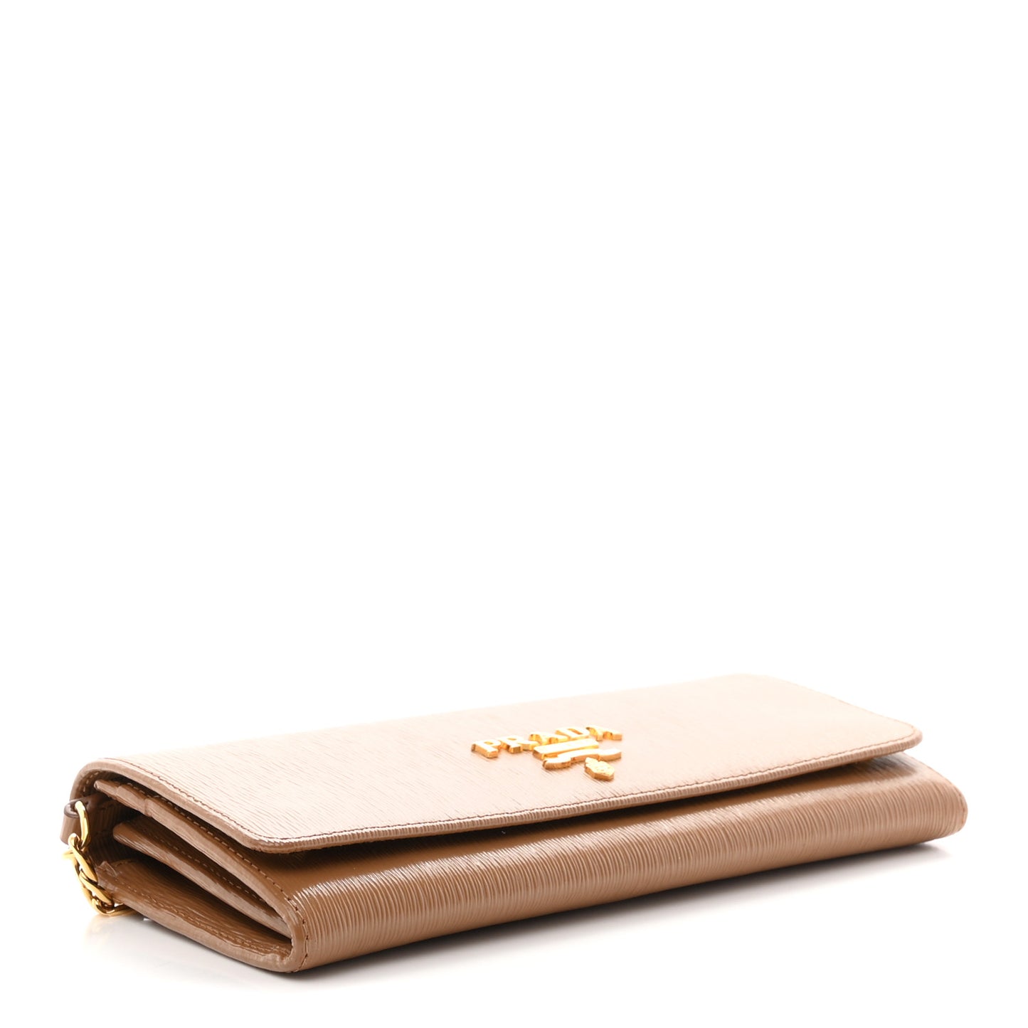 Vitello Move Metal Oro Chain Wallet Caramel