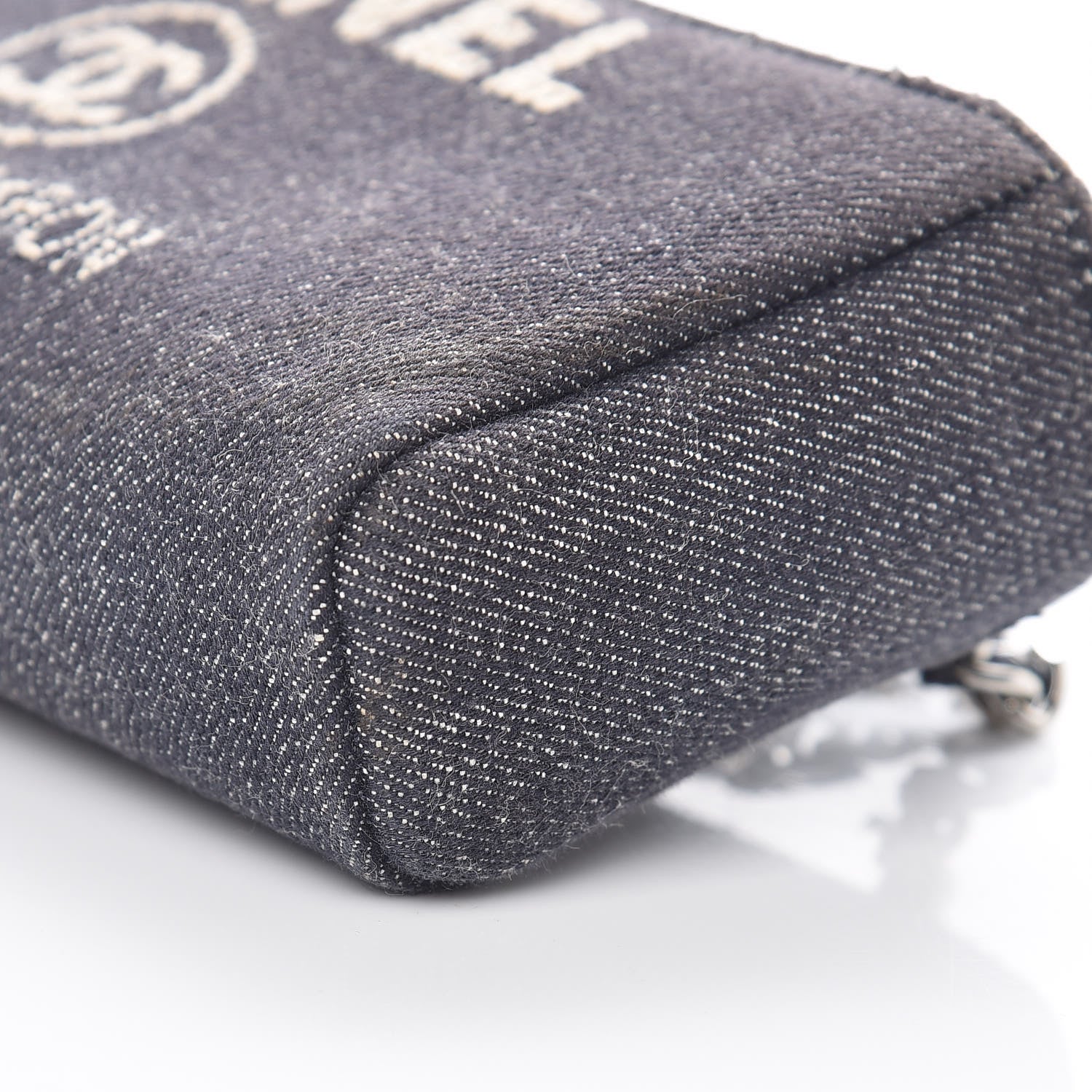 Chanel Canvas Deauville Phone Holder Crossbody Dark Blue 9 of 9