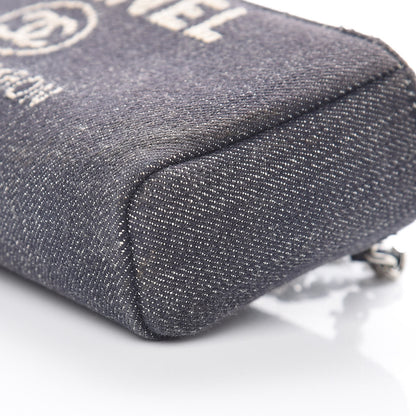 Chanel Canvas Deauville Phone Holder Crossbody Dark Blue 9 of 9