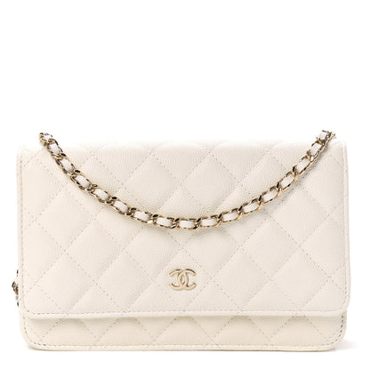 Chanel Caviar Quilted Wallet On Chain WOC White 1 of 10