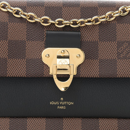 Louis Vuitton Damier Ebene Vavin Chain Wallet Black 7 of 9