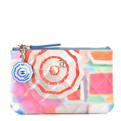 Chanel Patent Calfskin Printed Quilted Small Cosmetic Case Multicolor 1 of 9