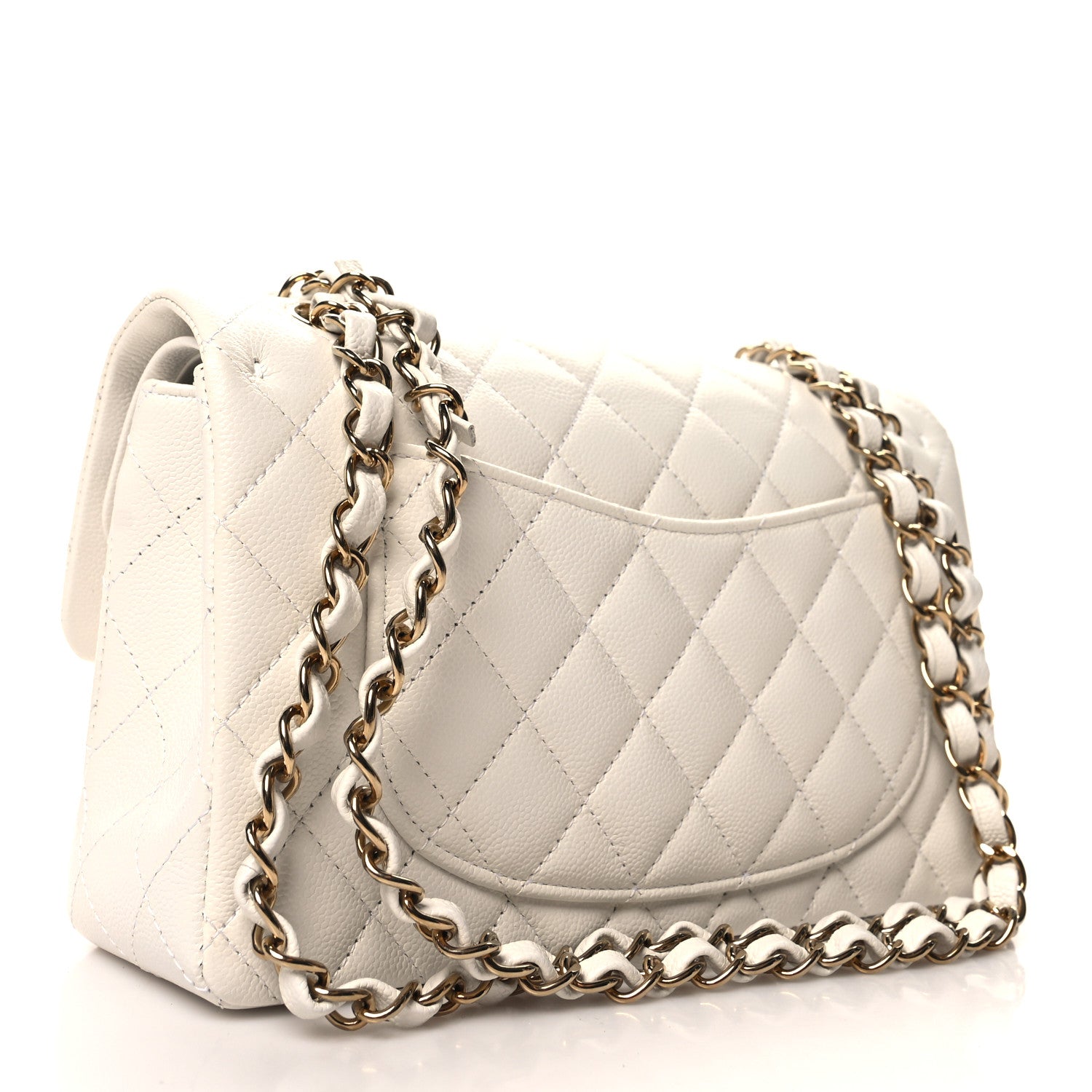 Chanel Caviar Quilted Small Double Flap White 3 of 10