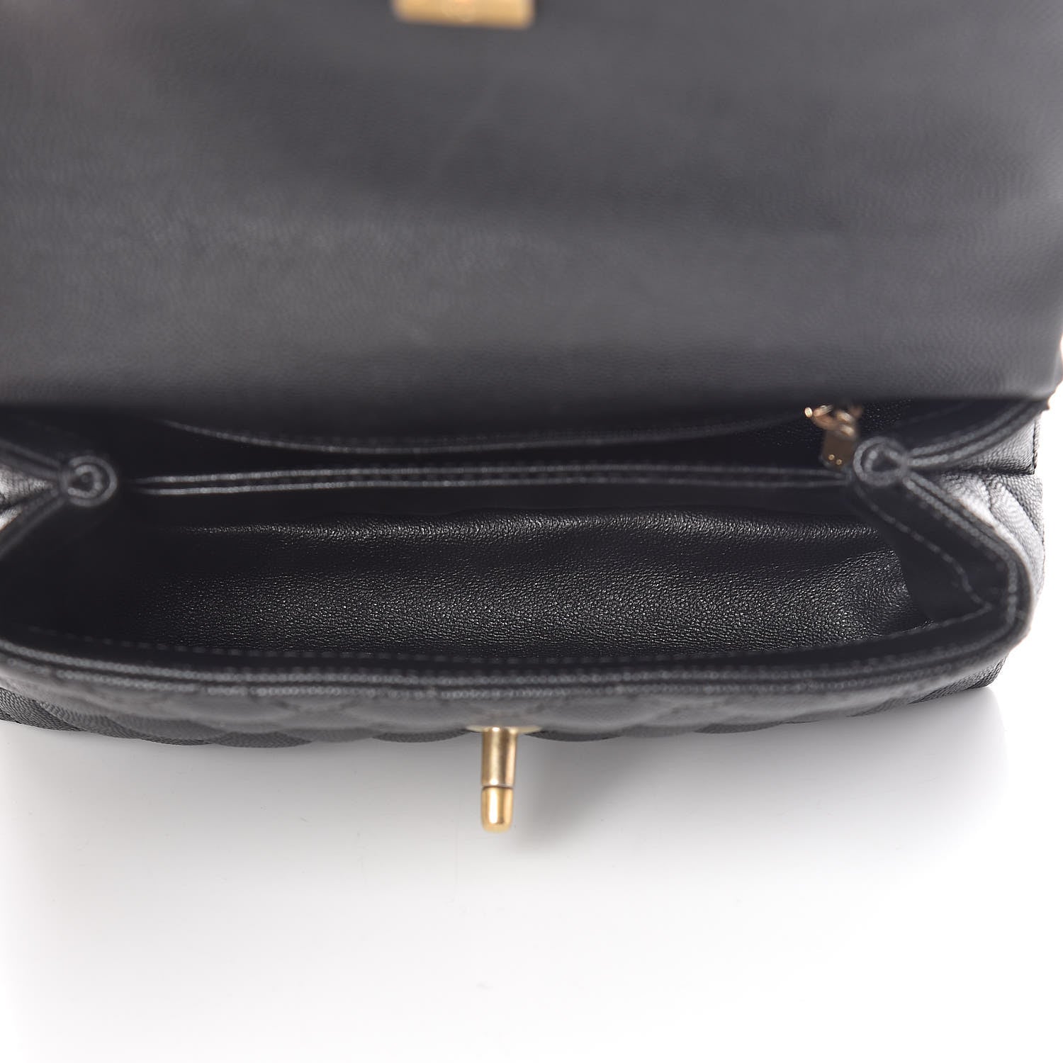 Chanel Caviar Lizard Quilted Mini Coco Handle Flap Black 6 of 13