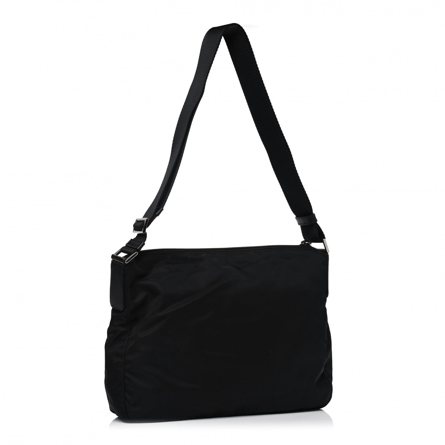 Prada Tessuto Nylon Messenger Bag Black 2 of 6